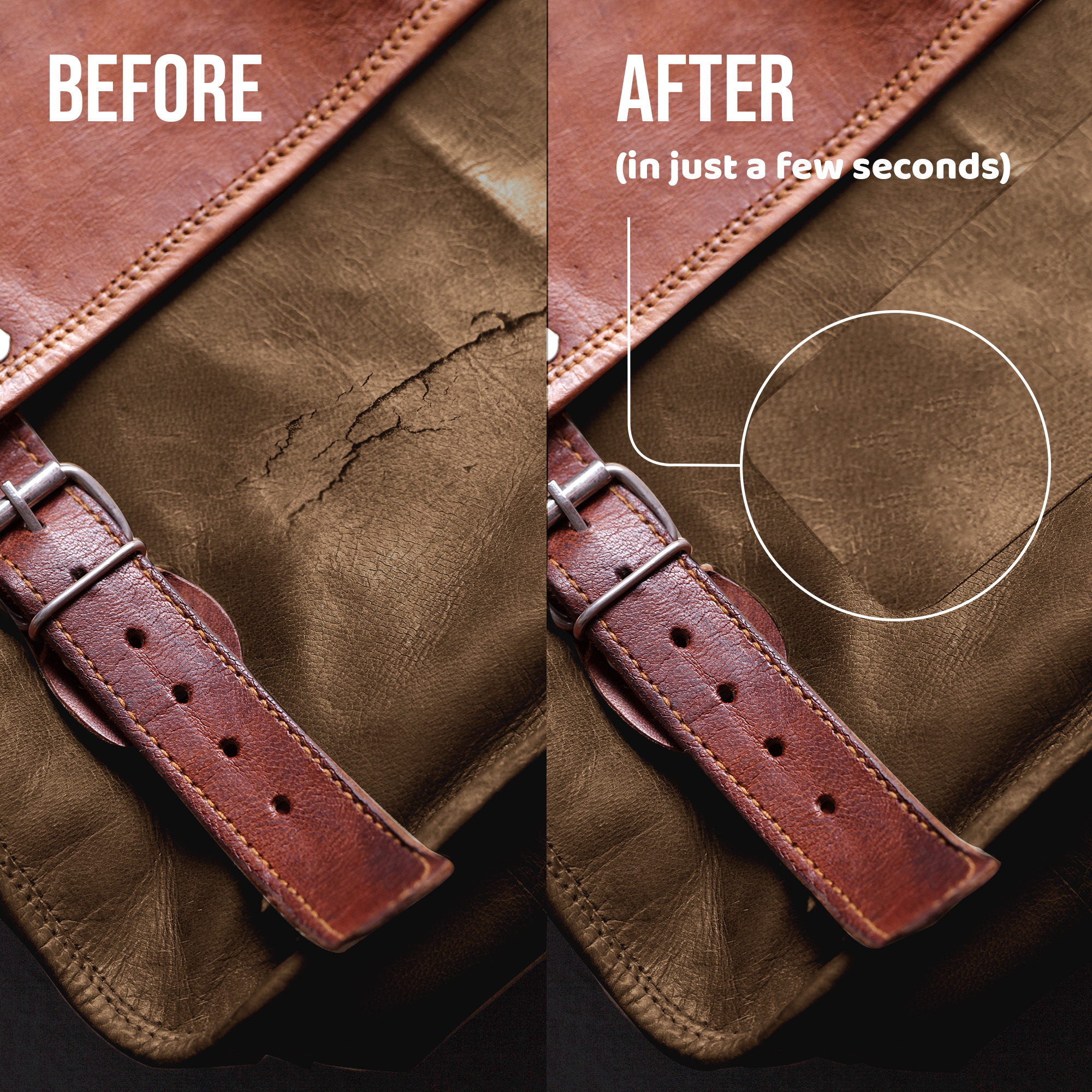Leather Repair Patch Kit Dark Brown 3 x 60 inch Leather Repair
